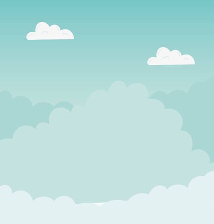 White and blue clouds background designのイラスト素材