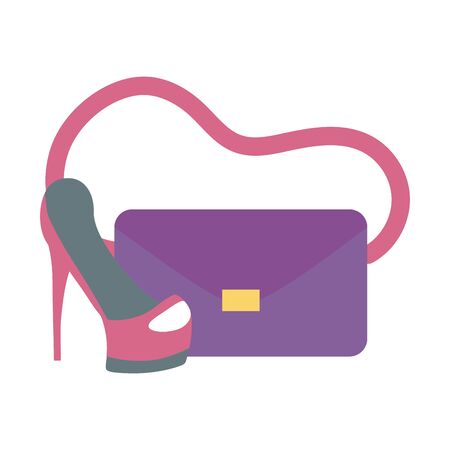 handbag high heels icon on white backgroundのイラスト素材