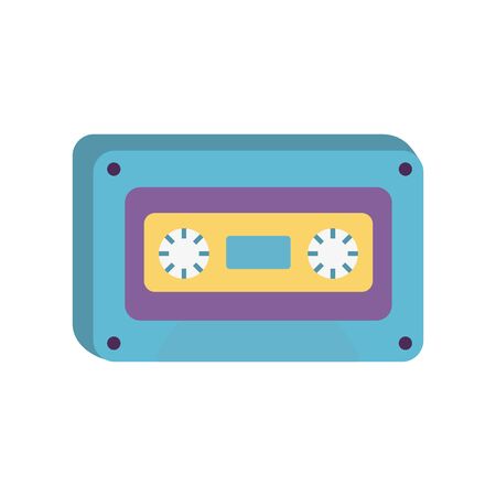 retro classic cassette music icon on white backgroundのイラスト素材