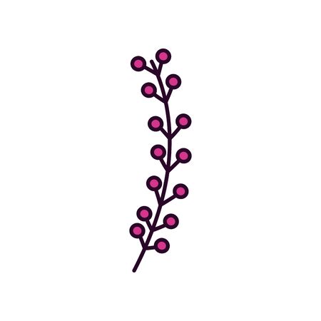branch stem berry botanical iconのイラスト素材