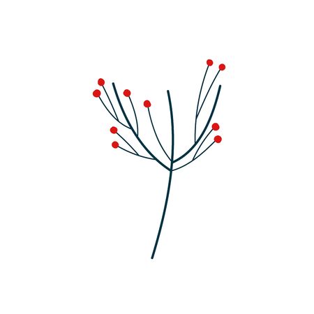 branch berries fruit foliage nature iconのイラスト素材