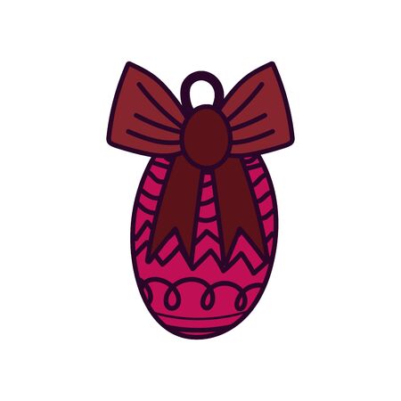 merry christmas celebration decorative ball bowのイラスト素材