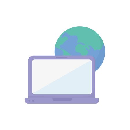 world laptop device technology learning online vector illustrationのイラスト素材