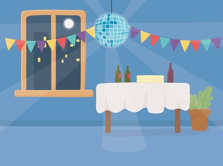 Party at home vector designのイラスト素材