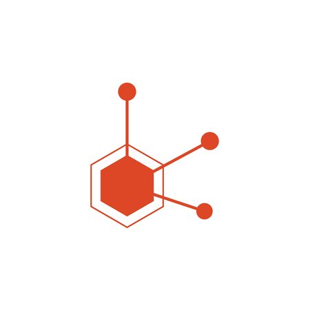 structure molecular flat style iconのイラスト素材