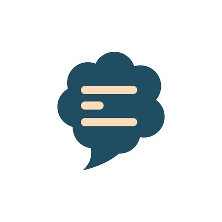 talking speech bubble flat style iconのイラスト素材