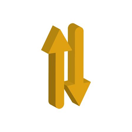 arrows up and down 3d style iconのイラスト素材