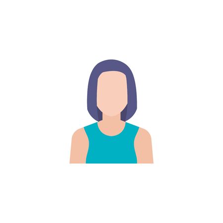 business woman flat style icon vector illustration designのイラスト素材