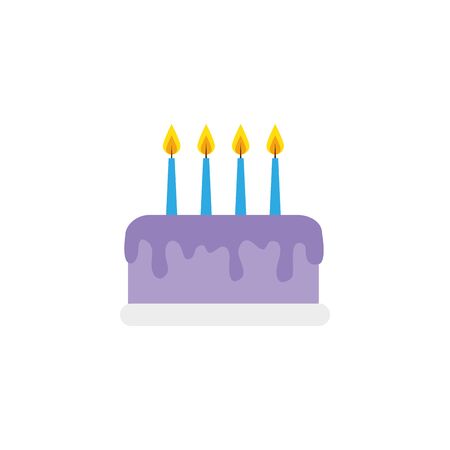 delicious cake birthday detailed style icon vector illustration designのイラスト素材