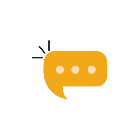 talking speech bubble flat style iconのイラスト素材