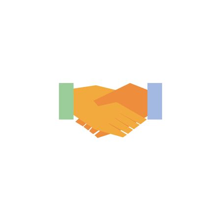 done deal handshake flat iconのイラスト素材