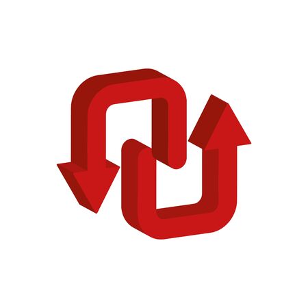 arrows up and down 3d style iconのイラスト素材