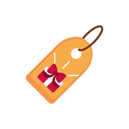 tag gift box decoration happy christmas iconのイラスト素材