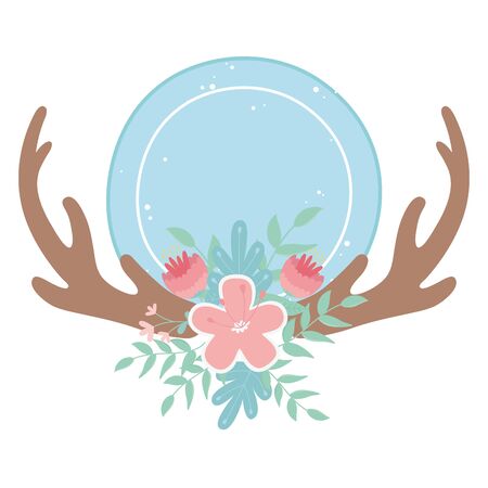 Isolated boho horns design vector illustrationのイラスト素材
