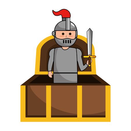 Isolated medieval knight design vector illustrationのイラスト素材