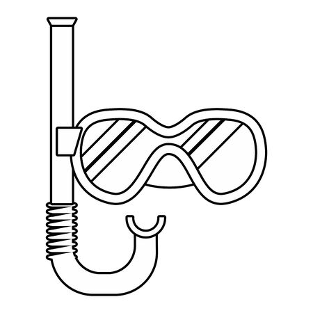 Isolated snorkel mask design vector illustrationのイラスト素材