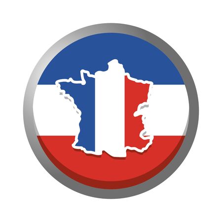 France flag and map symbol designのイラスト素材