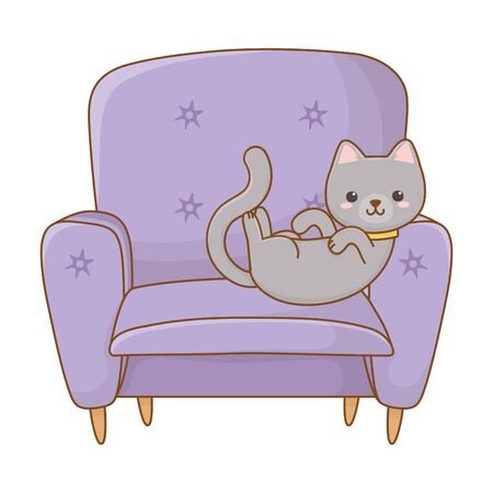 Cat cartoon design, Mascot pet animal domestic cute life nature and fauna theme Vector illustrationのイラスト素材