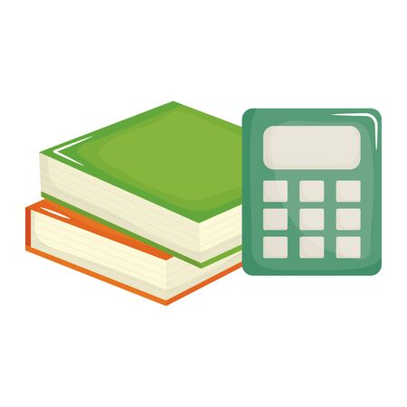 text book school with calculator mathのイラスト素材