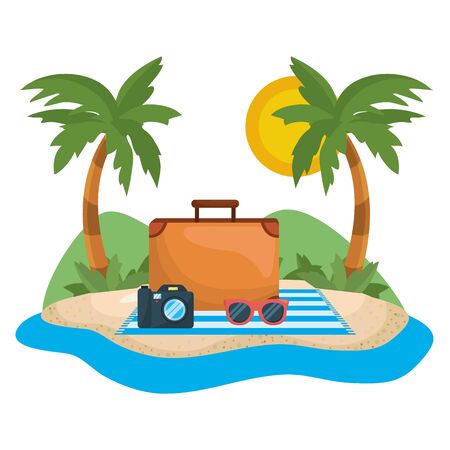 Palm tree of summer season designのイラスト素材