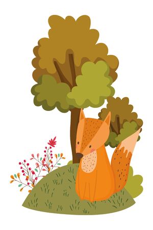 Fox cartoon vector design vector illustrationのイラスト素材