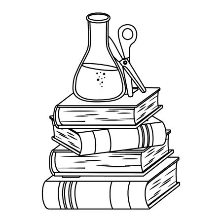 Books and school supplies designのイラスト素材