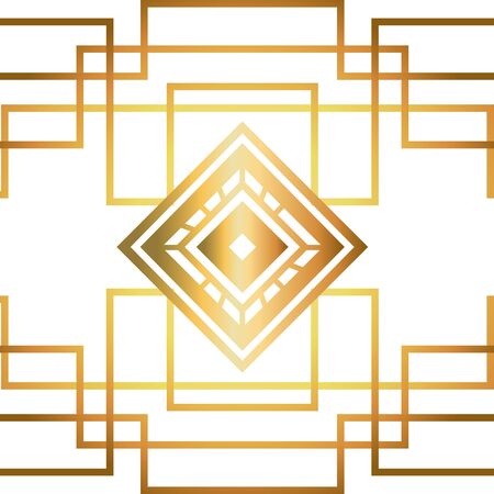 Isolated art deco background designのイラスト素材