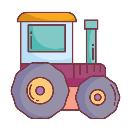 tractor agriculture hello autumn design icon vector illustrationのイラスト素材