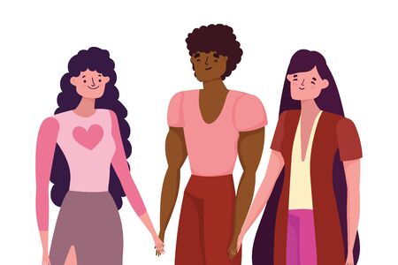 Women and avatar man design, Person people human profile and user theme Vector illustrationのイラスト素材