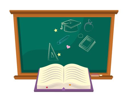 Isolated blackboard of school design vector illustrationのイラスト素材
