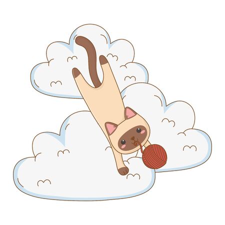 Isolated cat cartoon design vector illustrationのイラスト素材