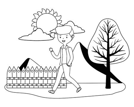Avatar of a man design, Boy male person human and attractive theme Vector illustrationのイラスト素材