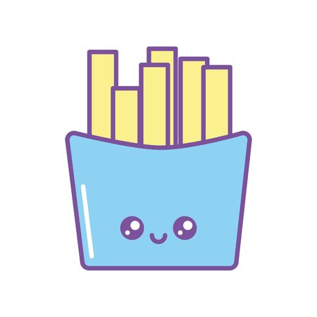 french fries icon design, Food restaurant menu dinner lunch cooking and meal theme Vector illustrationのイラスト素材