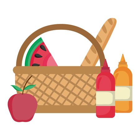 Isolated picnic basket design vector illustrationのイラスト素材