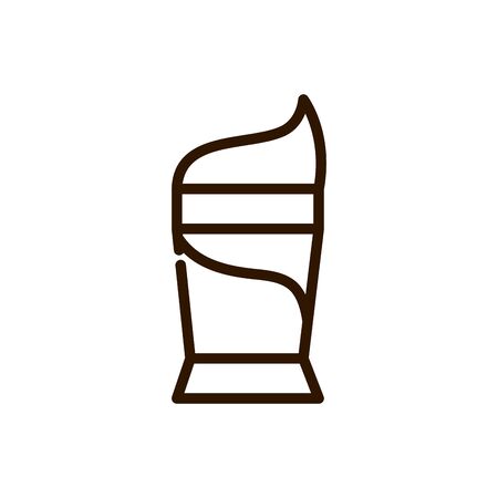 coffee cream drink line design vector illustrationのイラスト素材