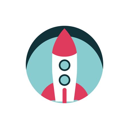 digital marketing rocket launch startup vector illustrationのイラスト素材