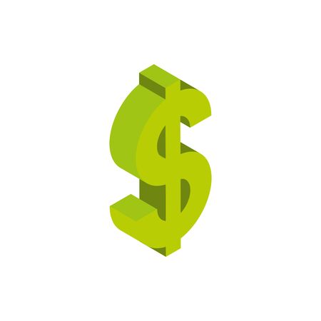 ecommerce business internet dollar money icon vector illustration isometricのイラスト素材