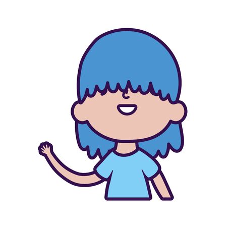 cute little boy cartoon character portraitのイラスト素材