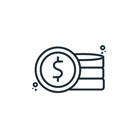 startup coins line style icon vector illustration designのイラスト素材