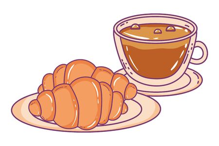 Coffee cup design, Drink breakfast beverage bakery restaurant and shop theme Vector illustrationのイラスト素材