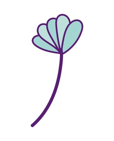 green flower stem botanical floral decorationのイラスト素材