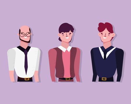 group men partnership character business vector illustrationのイラスト素材