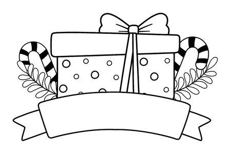 Merry christmas gift vector designのイラスト素材