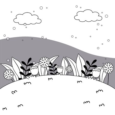Nature shrubs vector design vector illustrationのイラスト素材