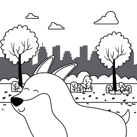 Dog cartoon design vector illustrationのイラスト素材