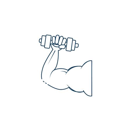 dumbbell weight lifting workout accessoryのイラスト素材