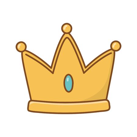 Royal crown design, King queen luxury jewelry insignia and emperor theme Vector illustrationのイラスト素材