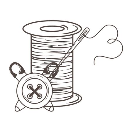 Scissor tool design, Tailor shop fashion textile workshop sewing and clothing theme Vector illustrationのイラスト素材