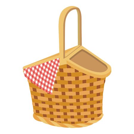 Picnic basket design, Food summer outdoor leisure healthy spring lunch and meal theme Vector illustrationのイラスト素材