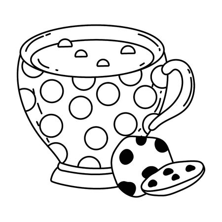 Coffee cup design, Drink breakfast beverage bakery restaurant and shop theme Vector illustrationのイラスト素材